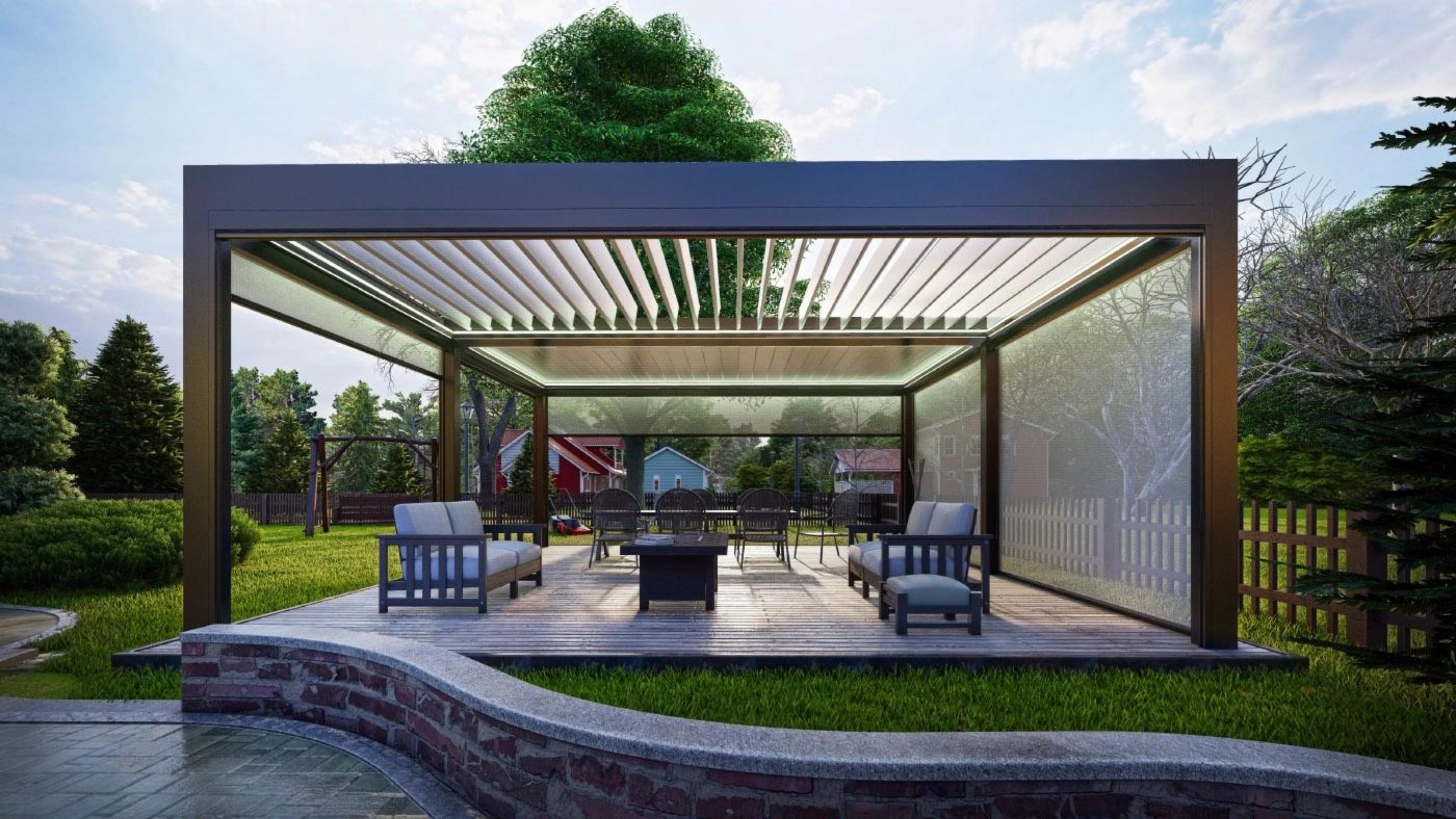 SkyFinity Retractable Pergola