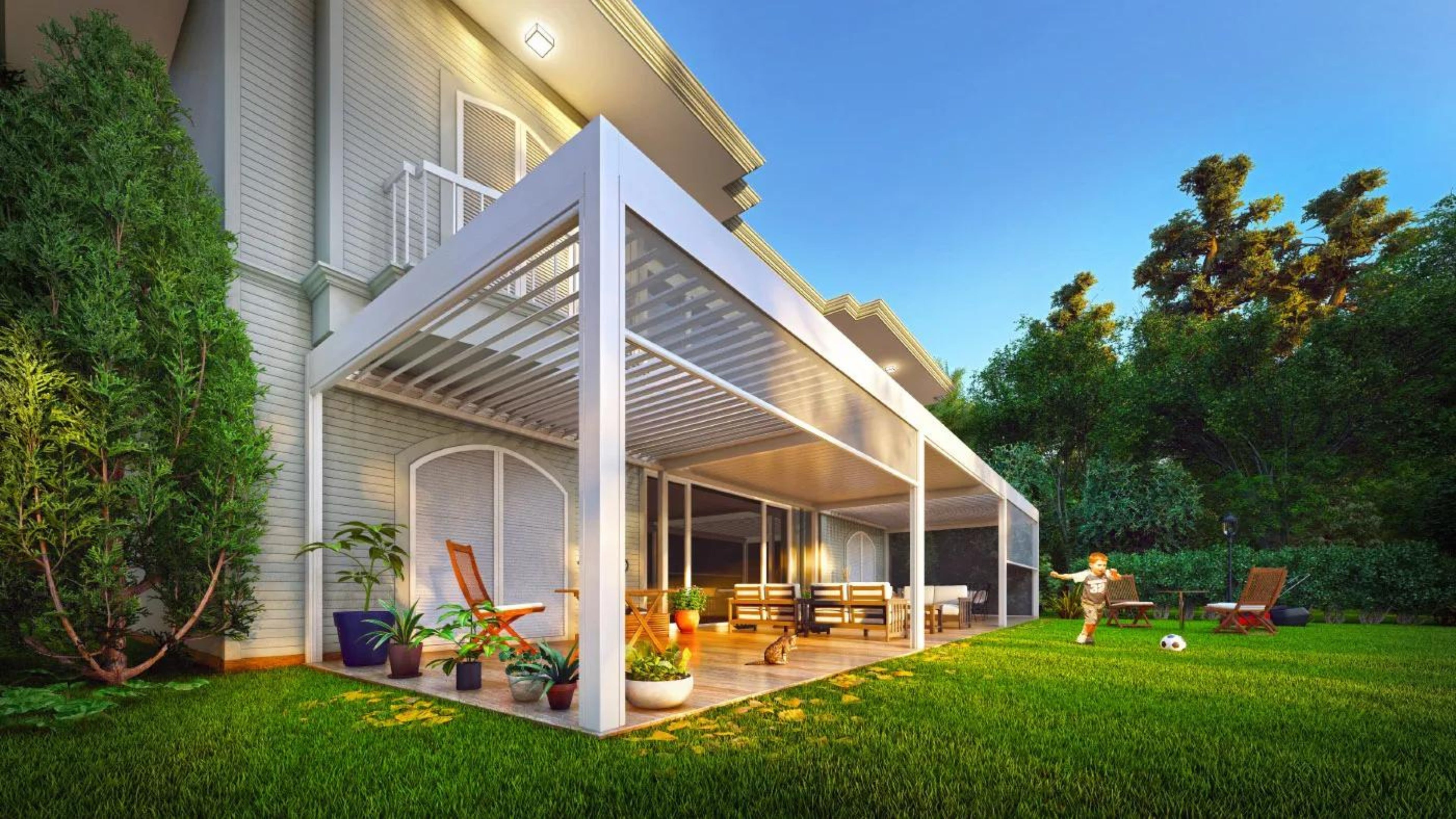 SkyFinity Louvered Pergola