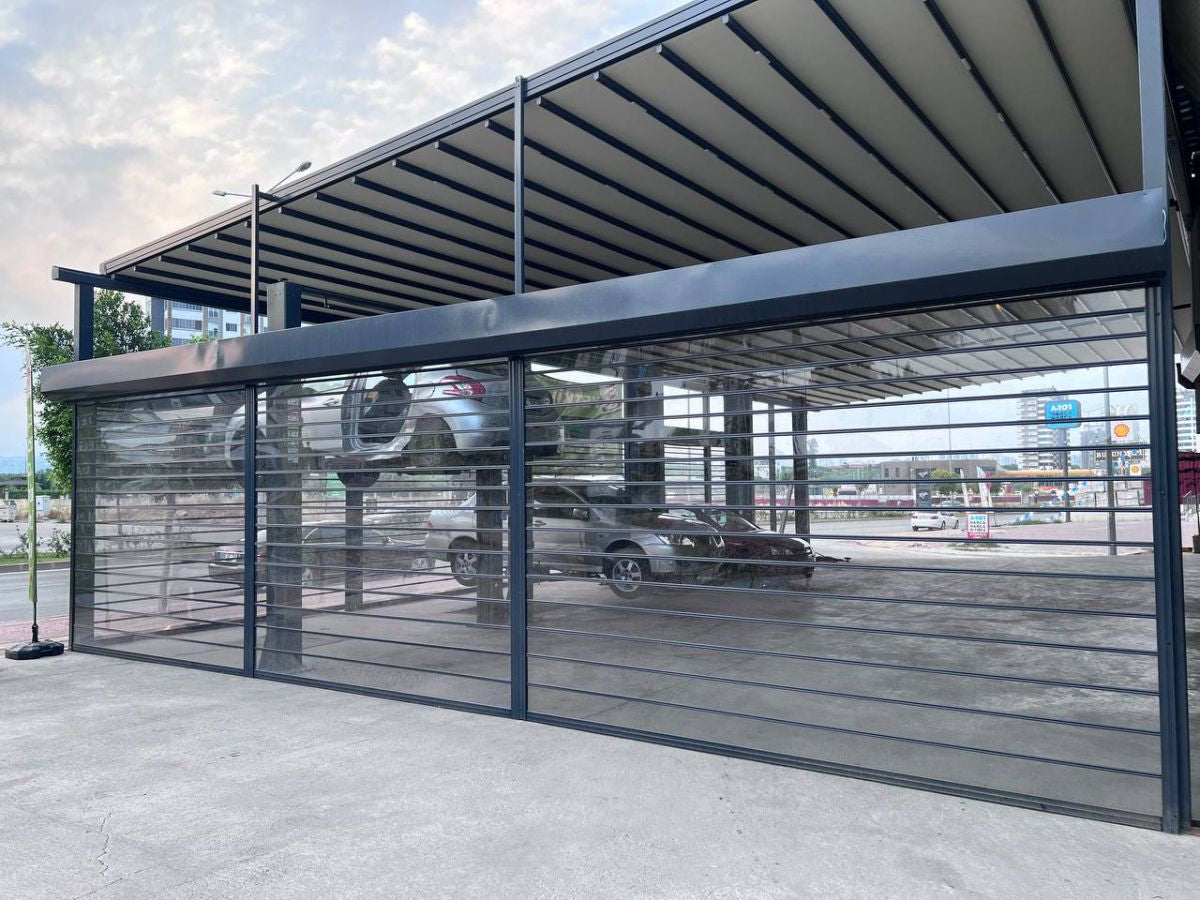 Motorized Commercial Transparent Shutters